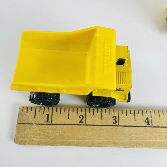 Lot of 3 Vtg Tonka Construction Vehicles 1992 Yellow Dump Trucks & Orange Load - Picture 16 of 16